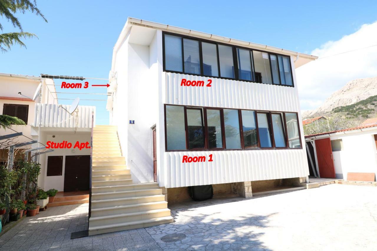 Rooms & Studio Apartment Mira Baška Kültér fotó